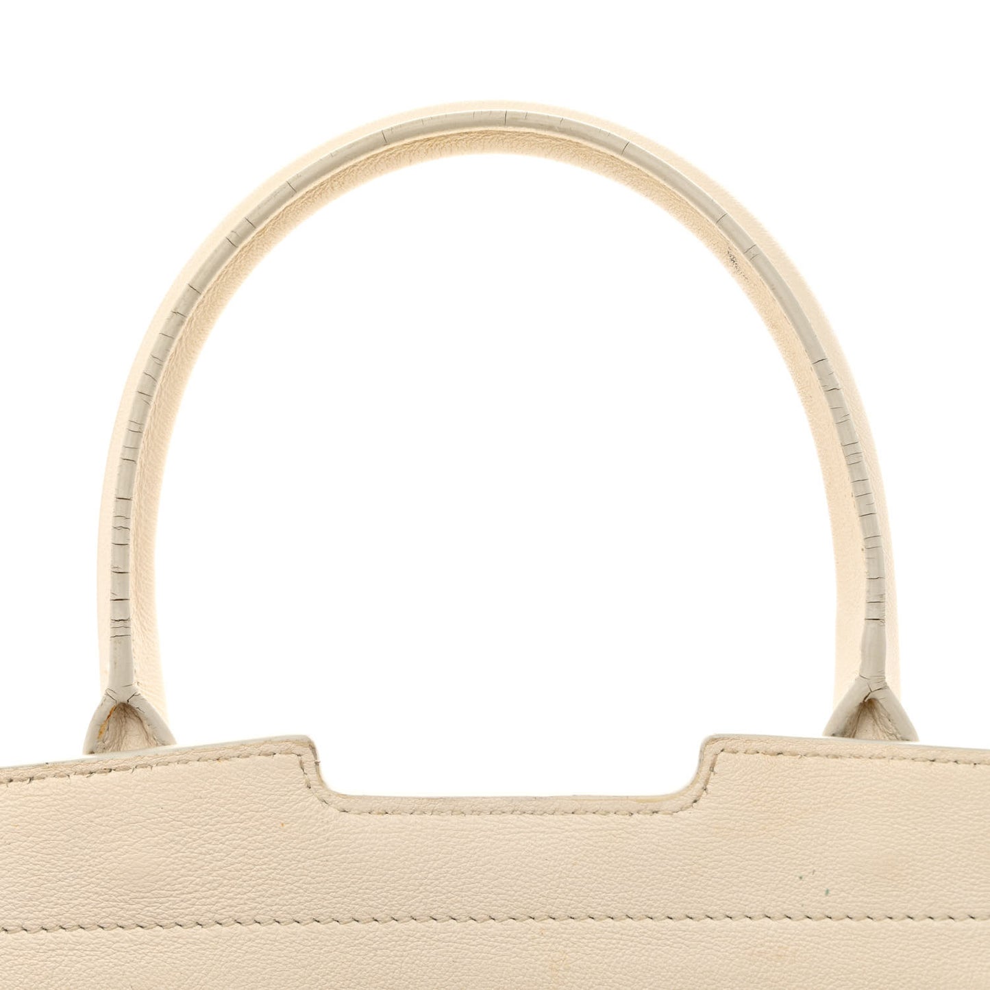 Smooth Calfskin Heart Embroidered Baby Monogram Downtown Cabas New Milk