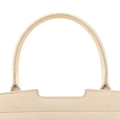 Saint Laurent Smooth Calfskin Heart Embroidered Baby Monogram Downtown Cabas New Milk 22 of 28