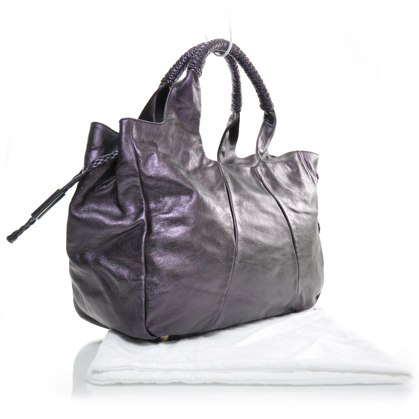 SALVATOREFERRAGAMOVitelloGancioIntreccShoulderBagMetallicPurple