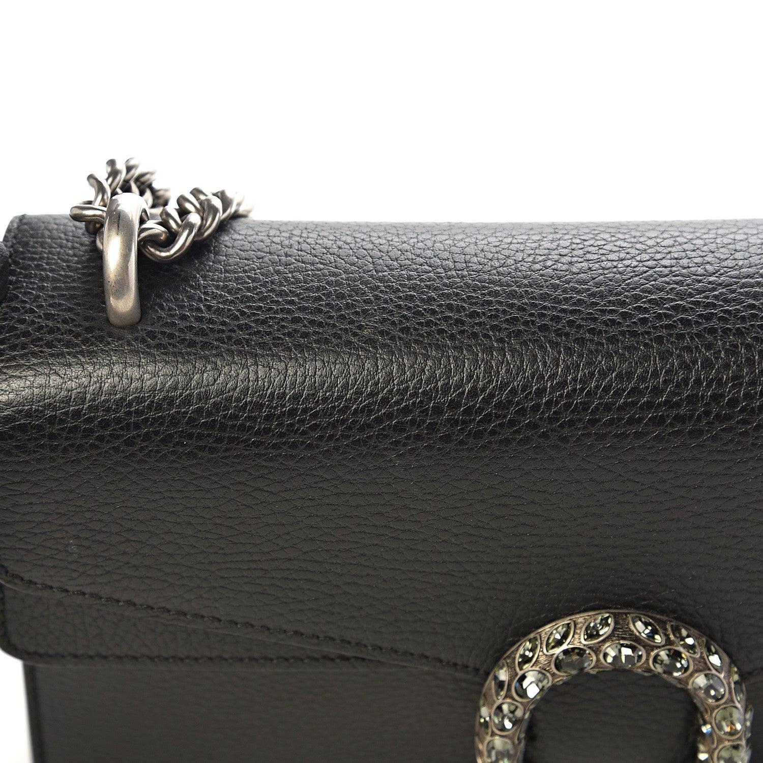 Gucci Pebbled Calfskin Small Dionysus Shoulder Bag Black 9 of 14