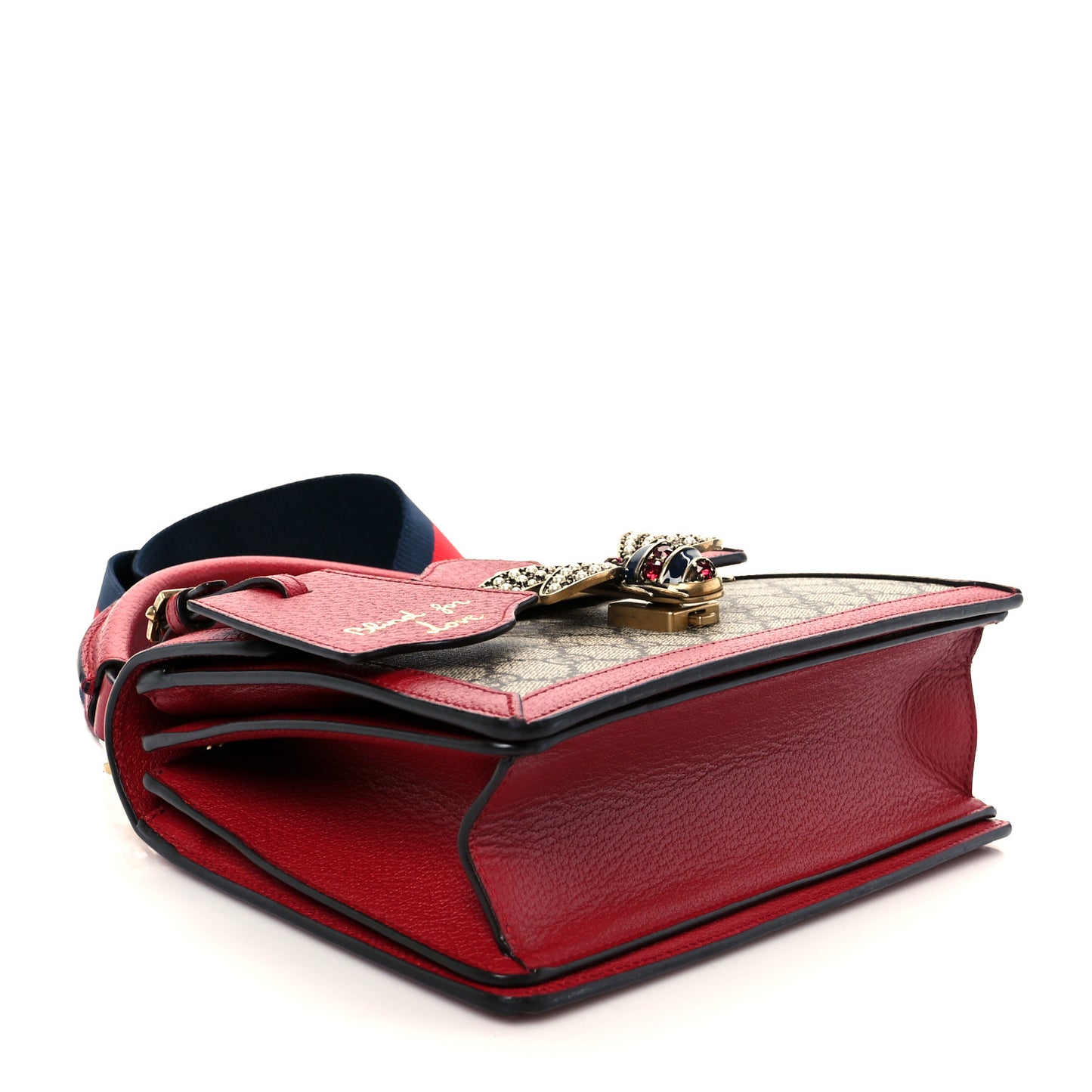 GG Supreme Monogram Small Queen Margaret Top Handle Bag Red