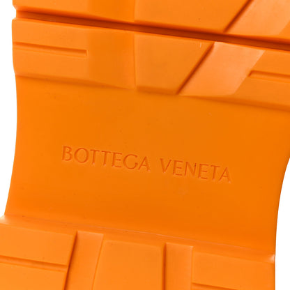 Bottega Veneta Calfskin The Tire Chelsea Boots 38 Black Tangerine 6 of 6