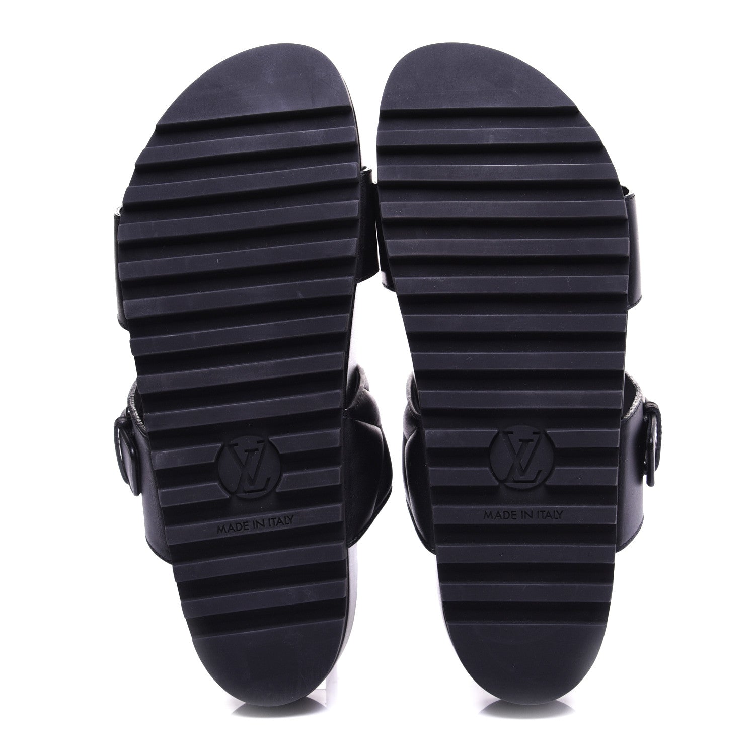 Louis Vuitton Calfskin New Wave Bom Dia Mule Sandals 37 Black 7 of 11