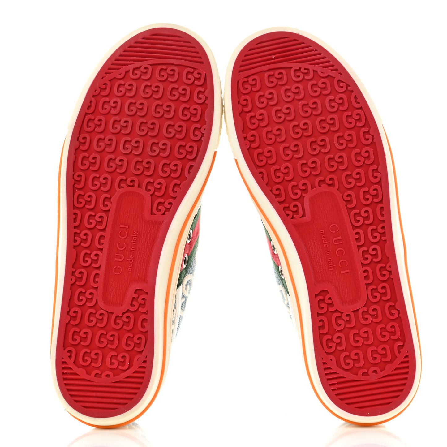 Cotton GG Monogram Web Womens 1977 Tennis Sneakers 36.5 Philod Ivory Mystic White