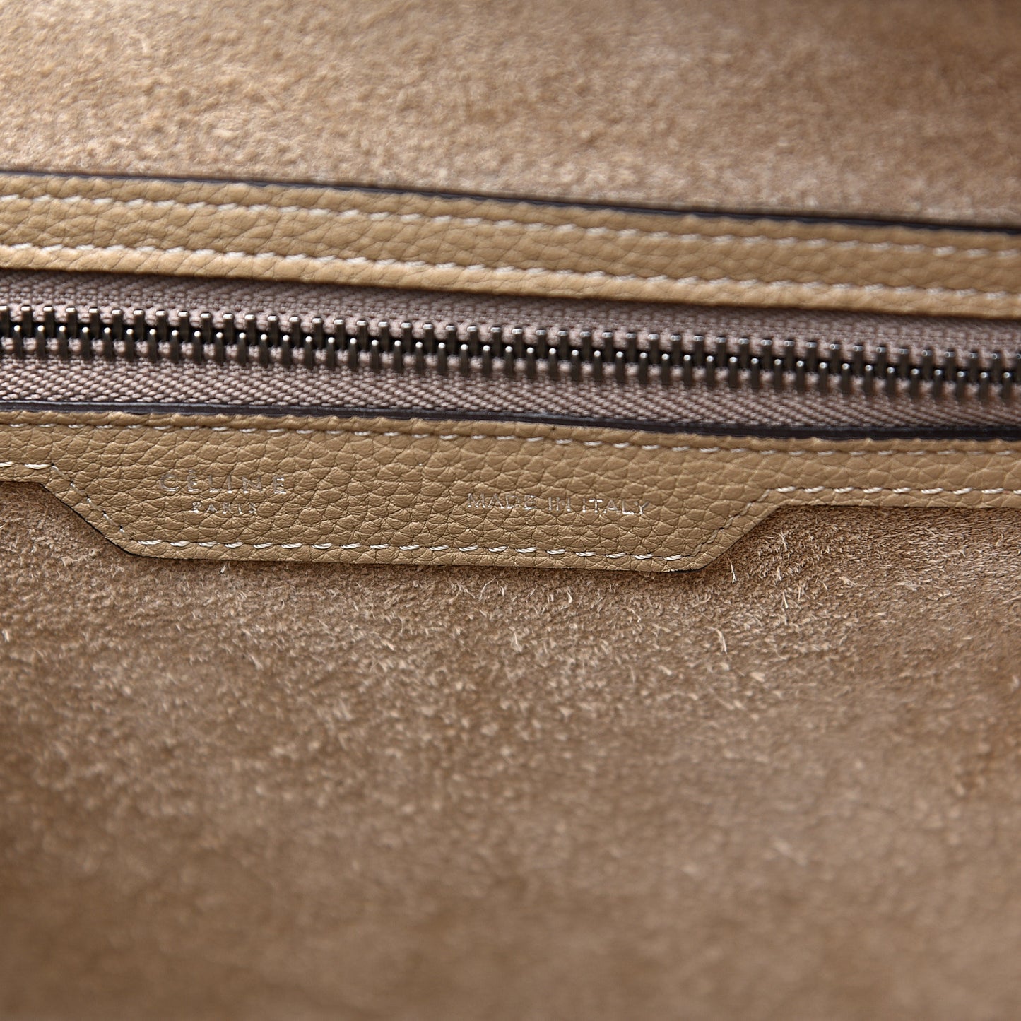 Drummed Calfskin Micro Luggage Dune
