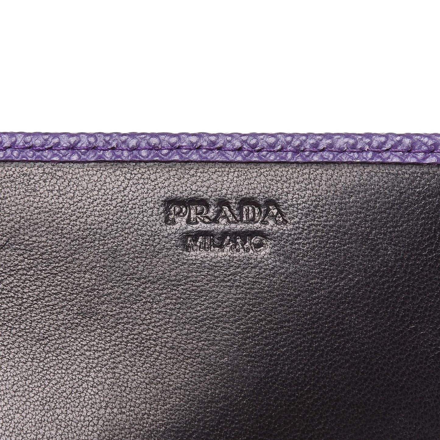 Saffiano Lux Flap Clutch Viola