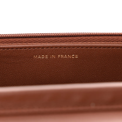 Chanel Lambskin Quilted Wallet On Chain WOC Brown 7 of 14