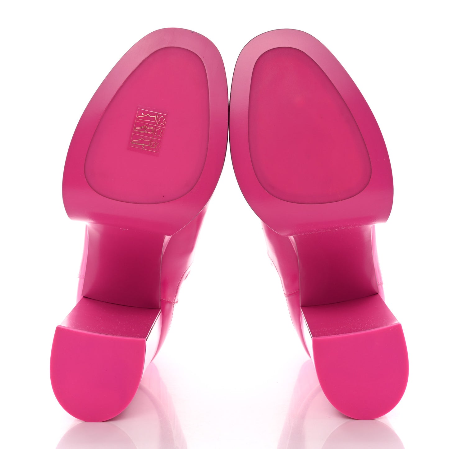 Calfskin Roman Stud Beatle Chelsea Platform 80/125mm Ankle Boots 36 Pink PP