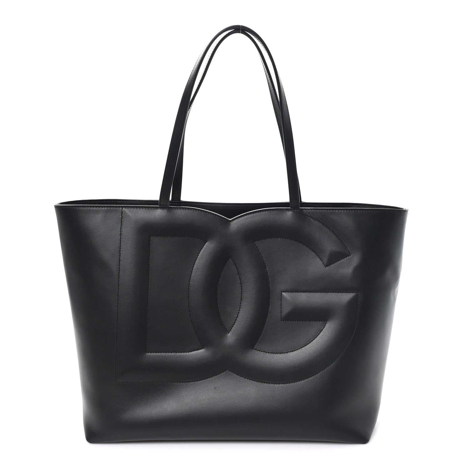 Dolce & Gabbana DOLCE GABBANA Calfskin DG Logo Shopper Tote Black 1 of 11