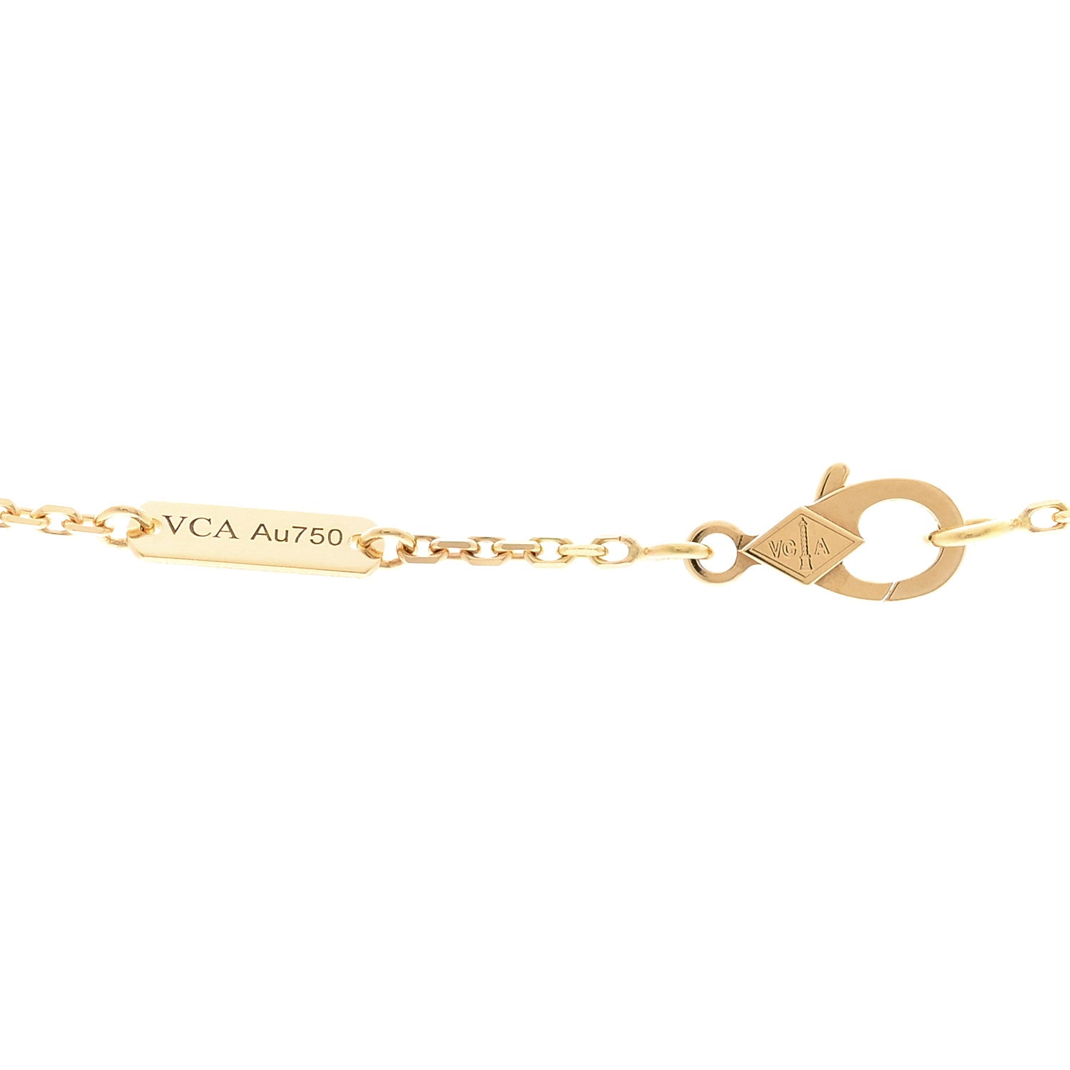 Van Cleef & Arpels 18K Yellow Gold Black Onyx Vintage Alhambra Pendant Necklace 4 of 6