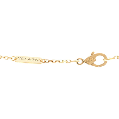 Van Cleef & Arpels 18K Yellow Gold Black Onyx Vintage Alhambra Pendant Necklace 4 of 6