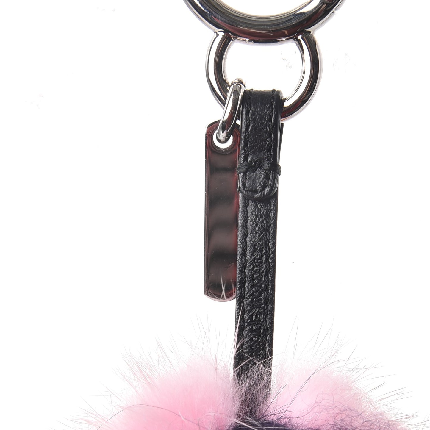 Mink Goat Fur QuTweet Bag Bug Charm Marshmallow Black