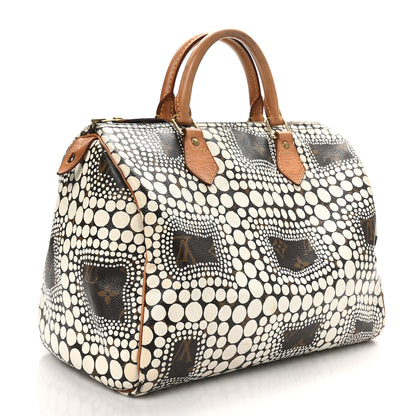 Louis Vuitton Monogram Kusama Town Speedy 30 White 3 of 11