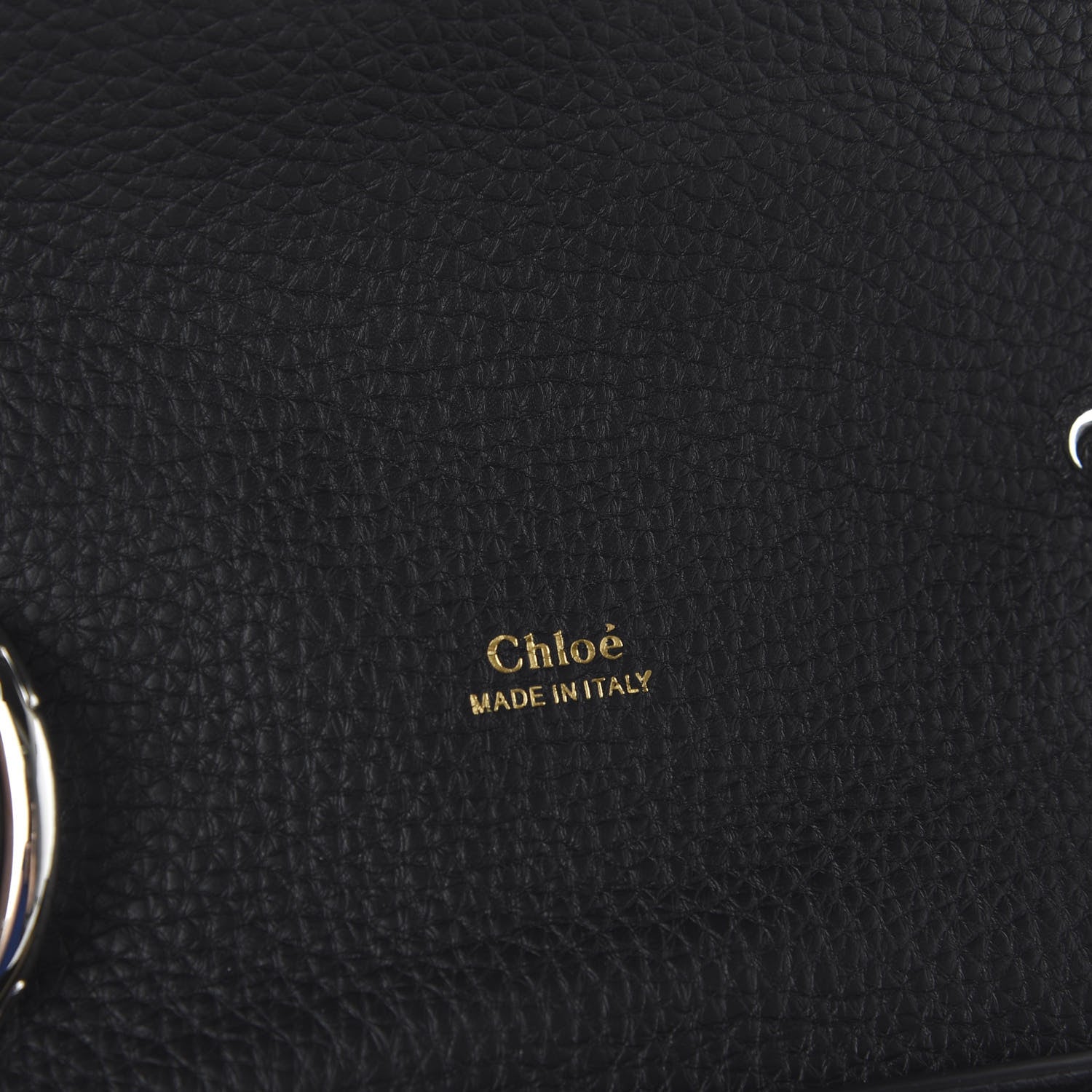 Chloe Shiny Grained Calfskin Small Aby Day Shoulder Bag Black 9 of 10