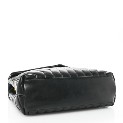 Saint Laurent Calfskin Y Quilted Monogram Medium Loulou Chain Satchel Black 3 of 10