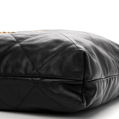Chanel Shiny Calfskin Quilted Large Chanel 22 Black 10 of 10