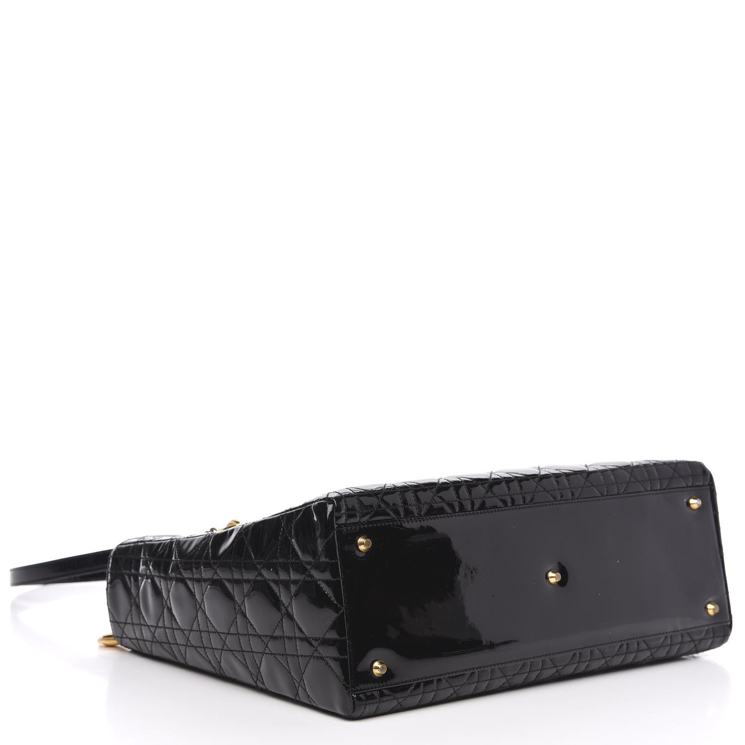 Christian Dior Patent Cannage Large Lady Dior Black 4 of 12