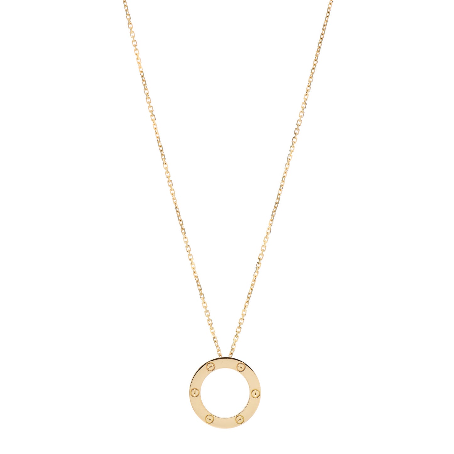 18K Yellow Gold LOVE Pendant Necklace