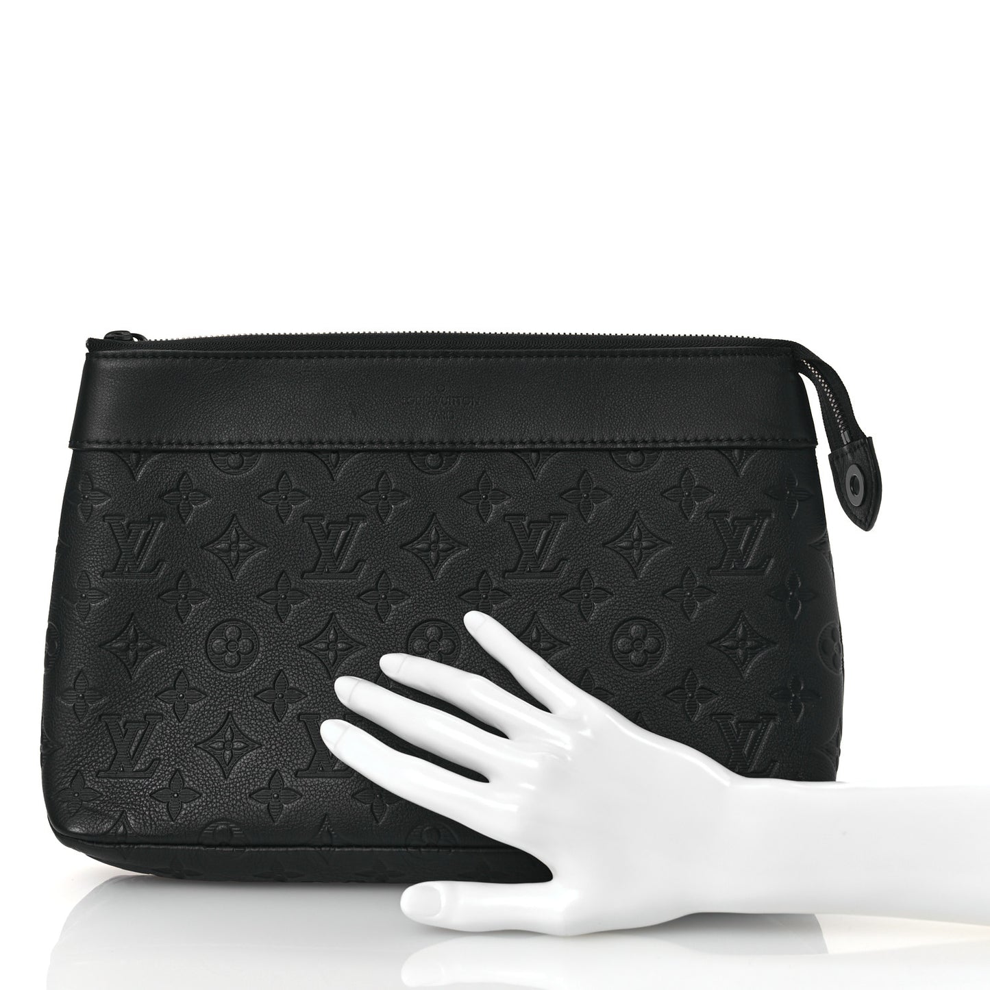 Shadow Calfskin Monogram Pochette Voyage Souple Black