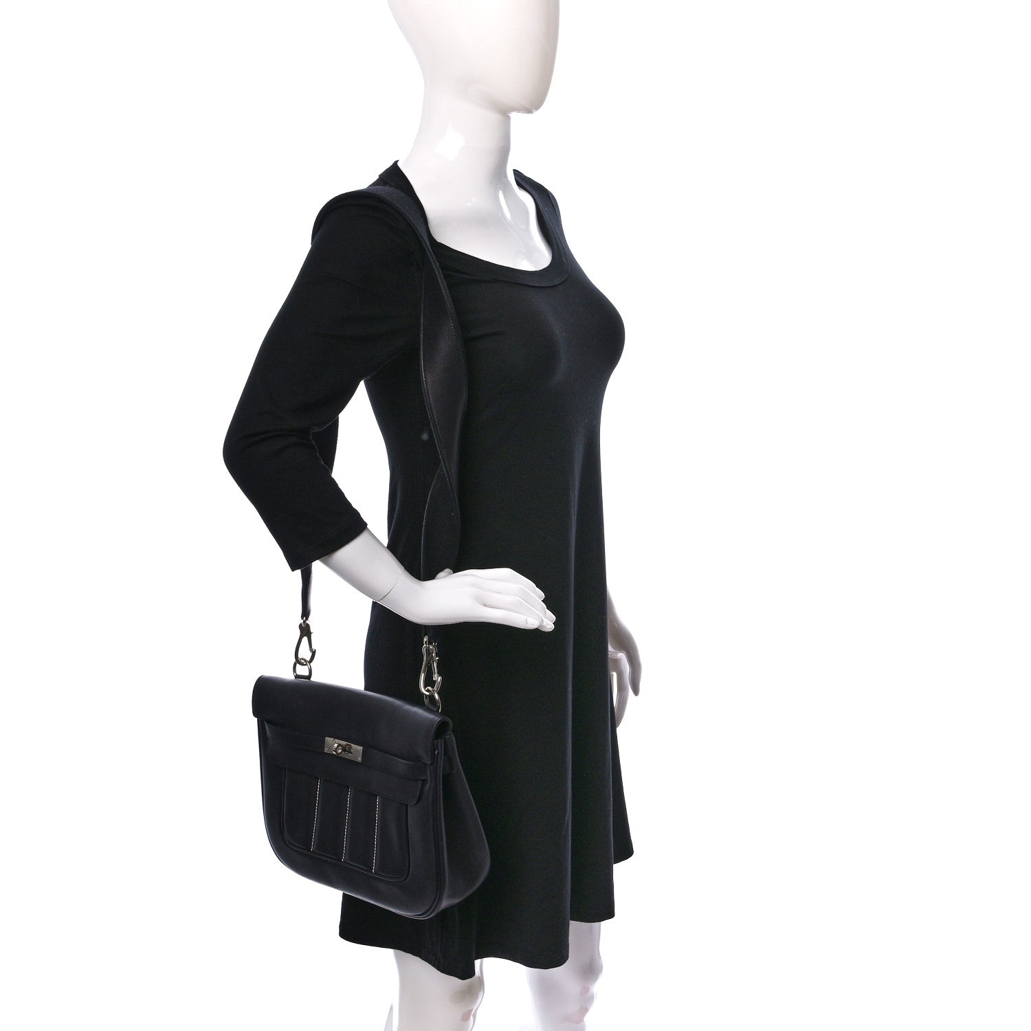 Hermes Swift Grain d'H Sac Berline 28 Black 2 of 13