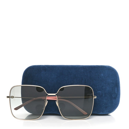 Gucci Metal Square Frame Sunglasses GG0443S Gold Pink 8 of 8