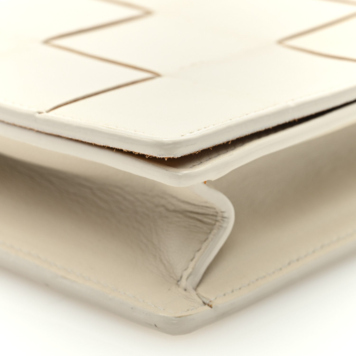 Bottega Veneta Lambskin Maxi Intrecciato Mini Cassette Crossbody Bag White 8 of 8