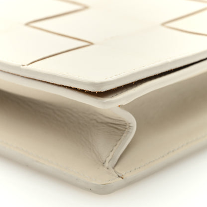 Bottega Veneta Lambskin Maxi Intrecciato Mini Cassette Crossbody Bag White 8 of 8