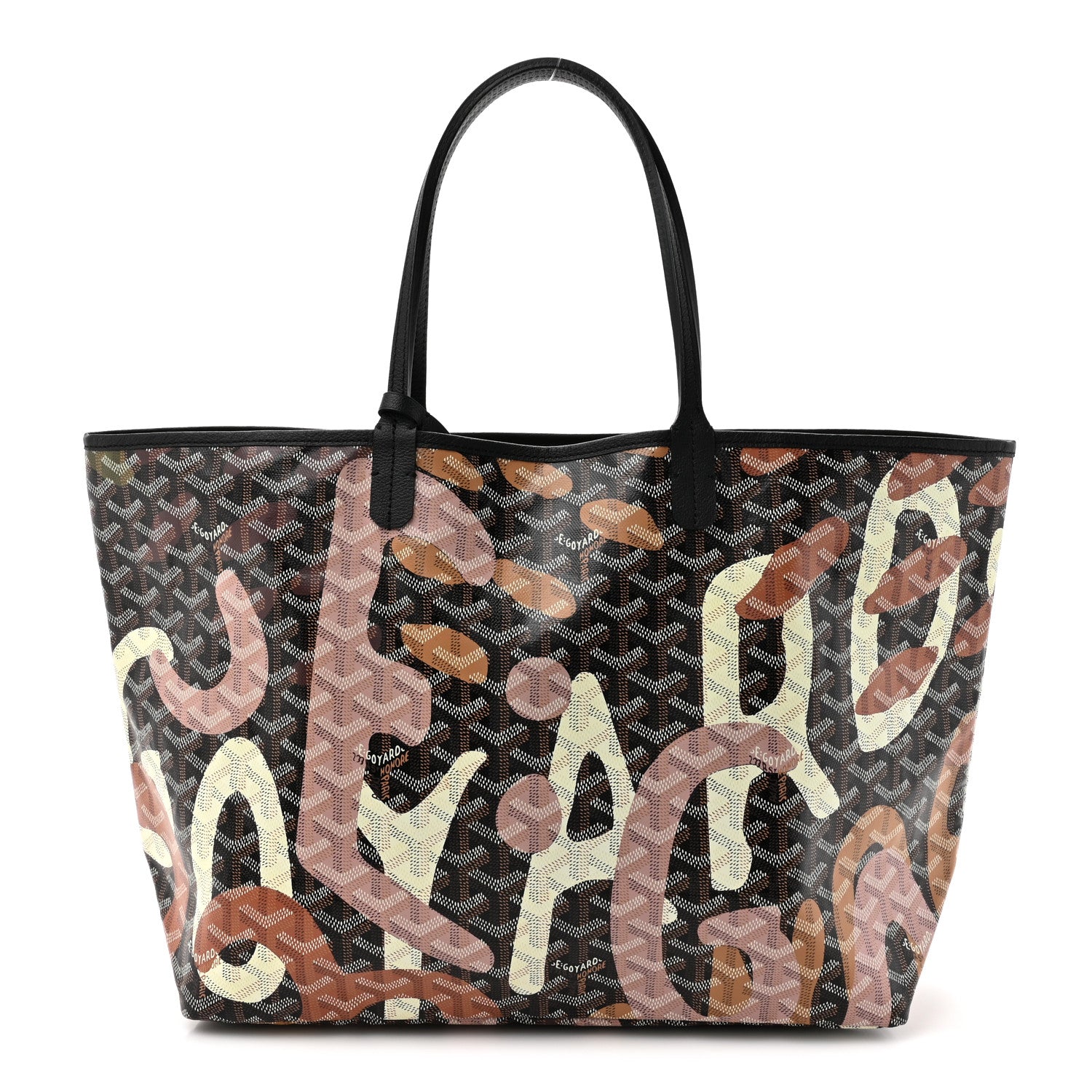 Goyard Goyardine Saint Louis Lettres Camouflage PM Black Pink Multicolor 1 of 12