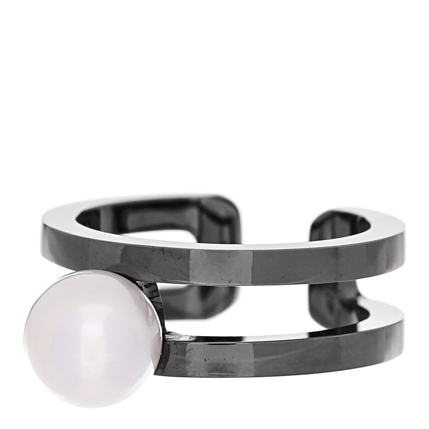 Darkened Sterling Silver Akoya Pearl 6mm Passionoir Ear Cuff