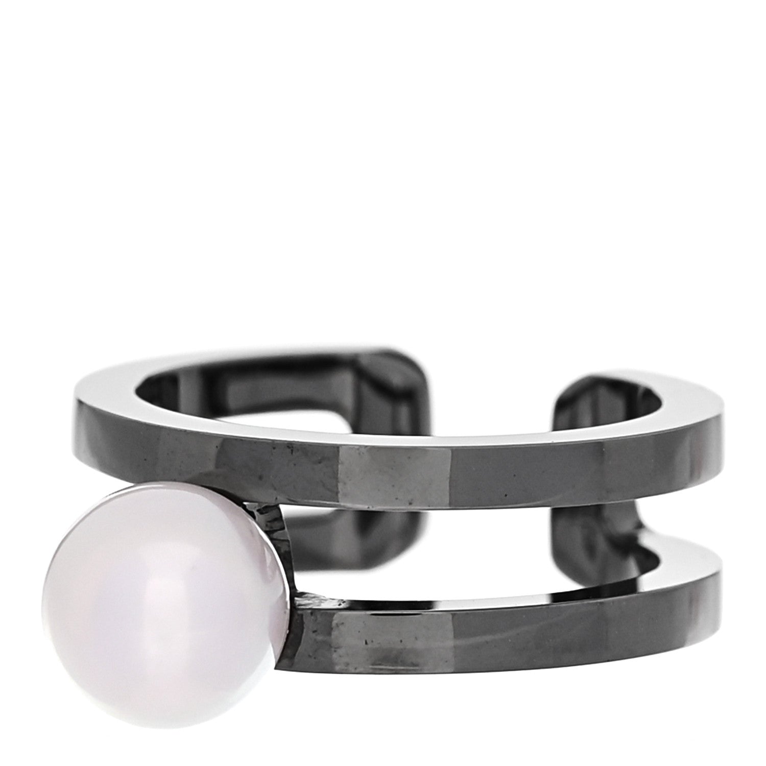 Mikimoto Darkened Sterling Silver Akoya Pearl 6mm Passionoir Ear Cuff 2 of 6