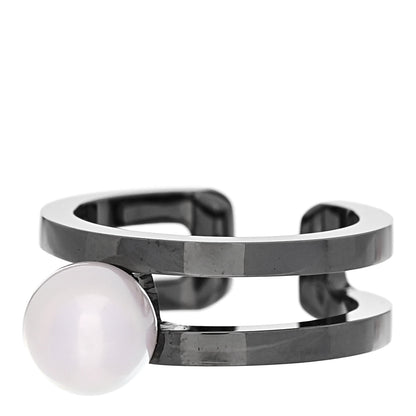 Mikimoto Darkened Sterling Silver Akoya Pearl 6mm Passionoir Ear Cuff 2 of 6