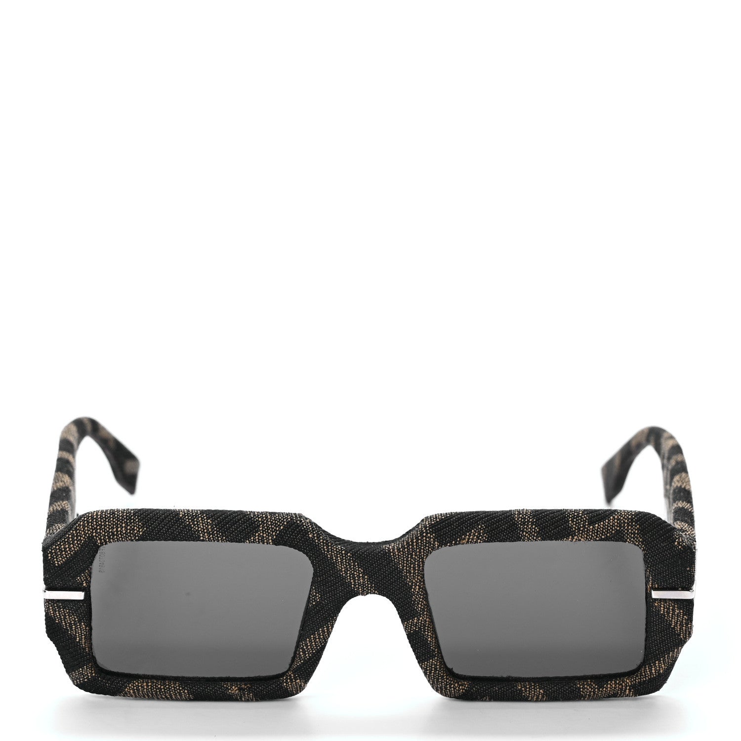 Fendi Fabric Jacquard FF Fendigraphy Square Sunglasses FE400745U Brown 2 of 8