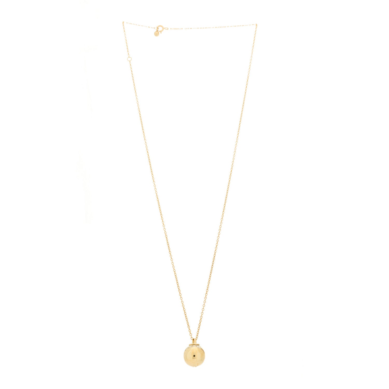 Tiffany 18K Yellow Gold 12.75mm HardWear Ball Pendant Necklace 3 of 5