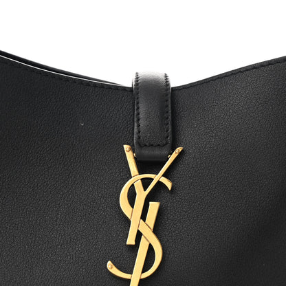 Saint Laurent Smooth Calfskin Small Le 5 A 7 Soft Hobo Black 8 of 10