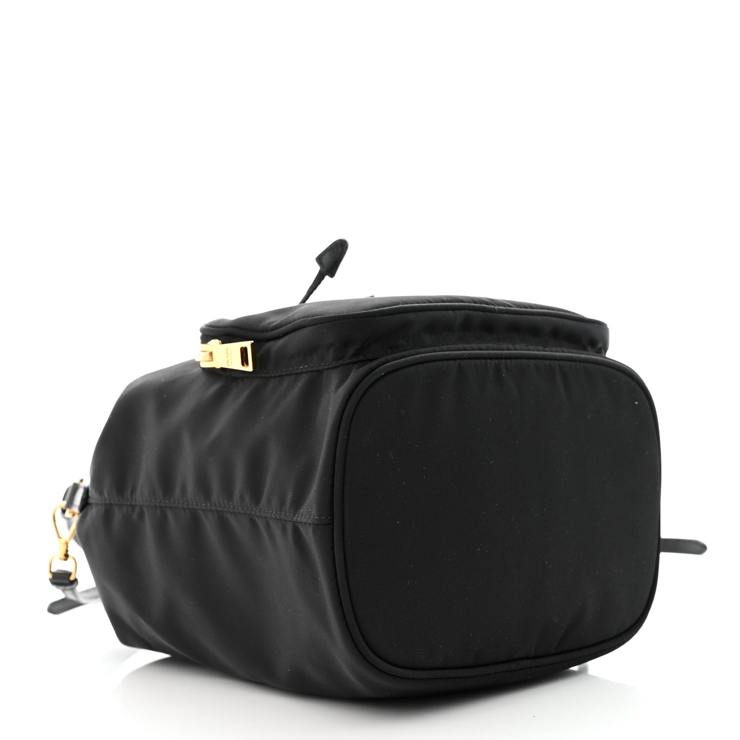 Saffiano Tessuto Nylon Mini Bucket Crossbody Bag Black