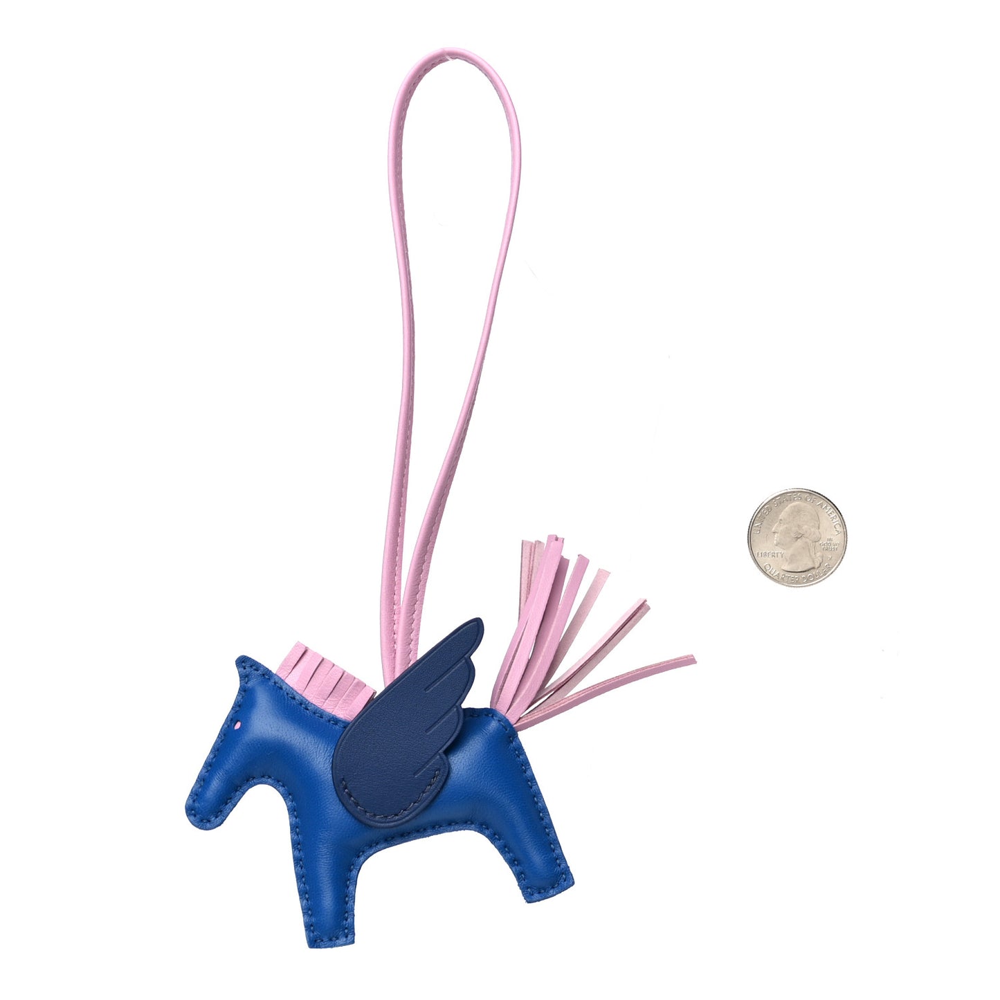 Milo Lambskin Grigri Rodeo Pegase Horse Bag Charm PM Bleu France Mauve Sylvestre Bleu Saphir
