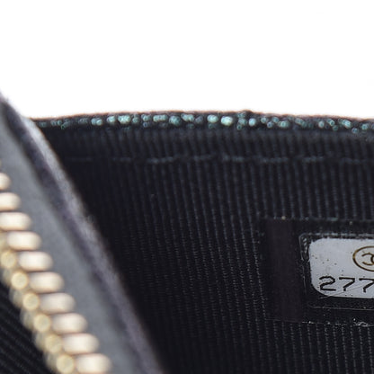 Chanel Iridescent Caviar Quilted Classic Pouch With Handle Black 7 of 8