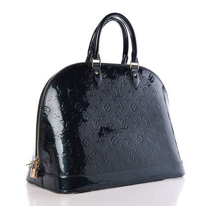 Louis Vuitton Vernis Alma GM Blue Nuit 3 of 11