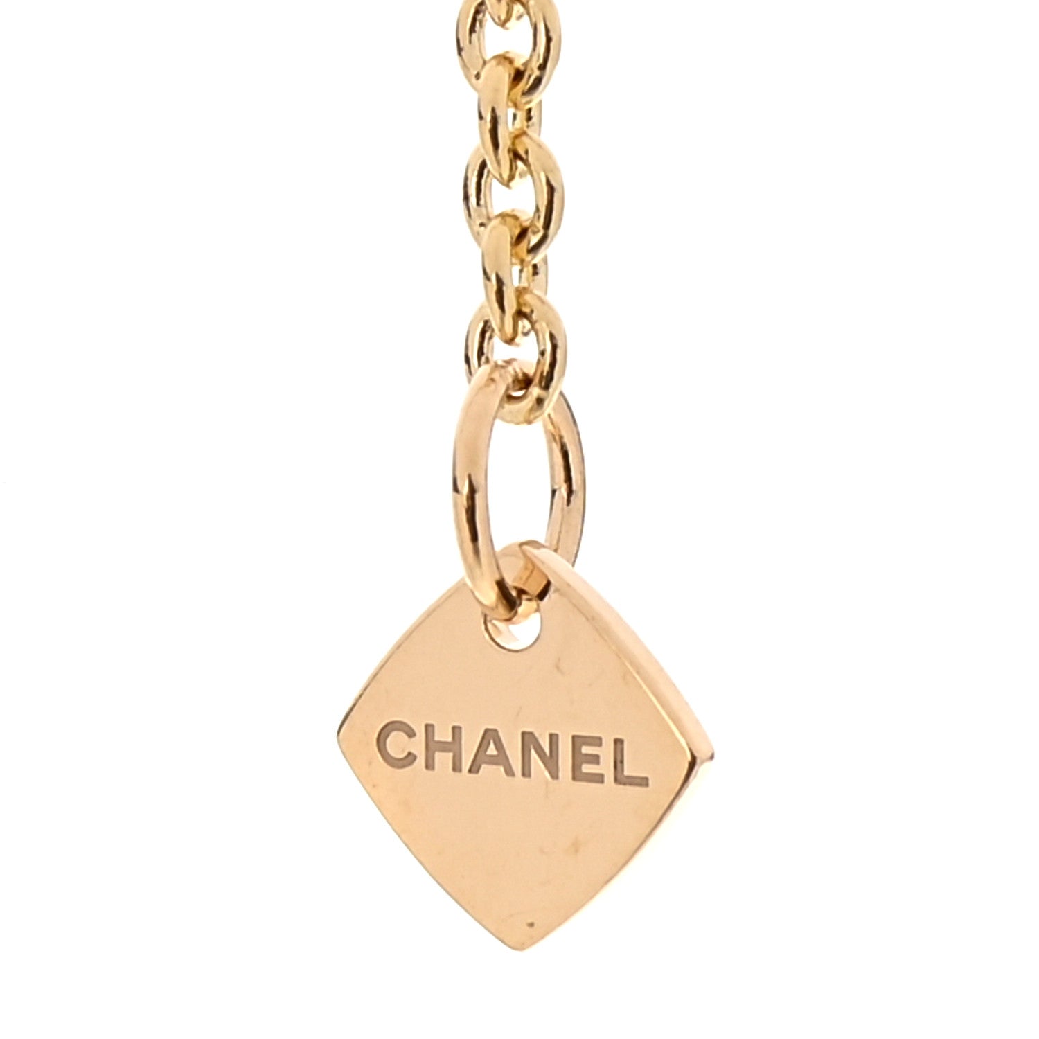 Chanel 18K Yellow Gold Diamond Coco Crush C Necklace 965135