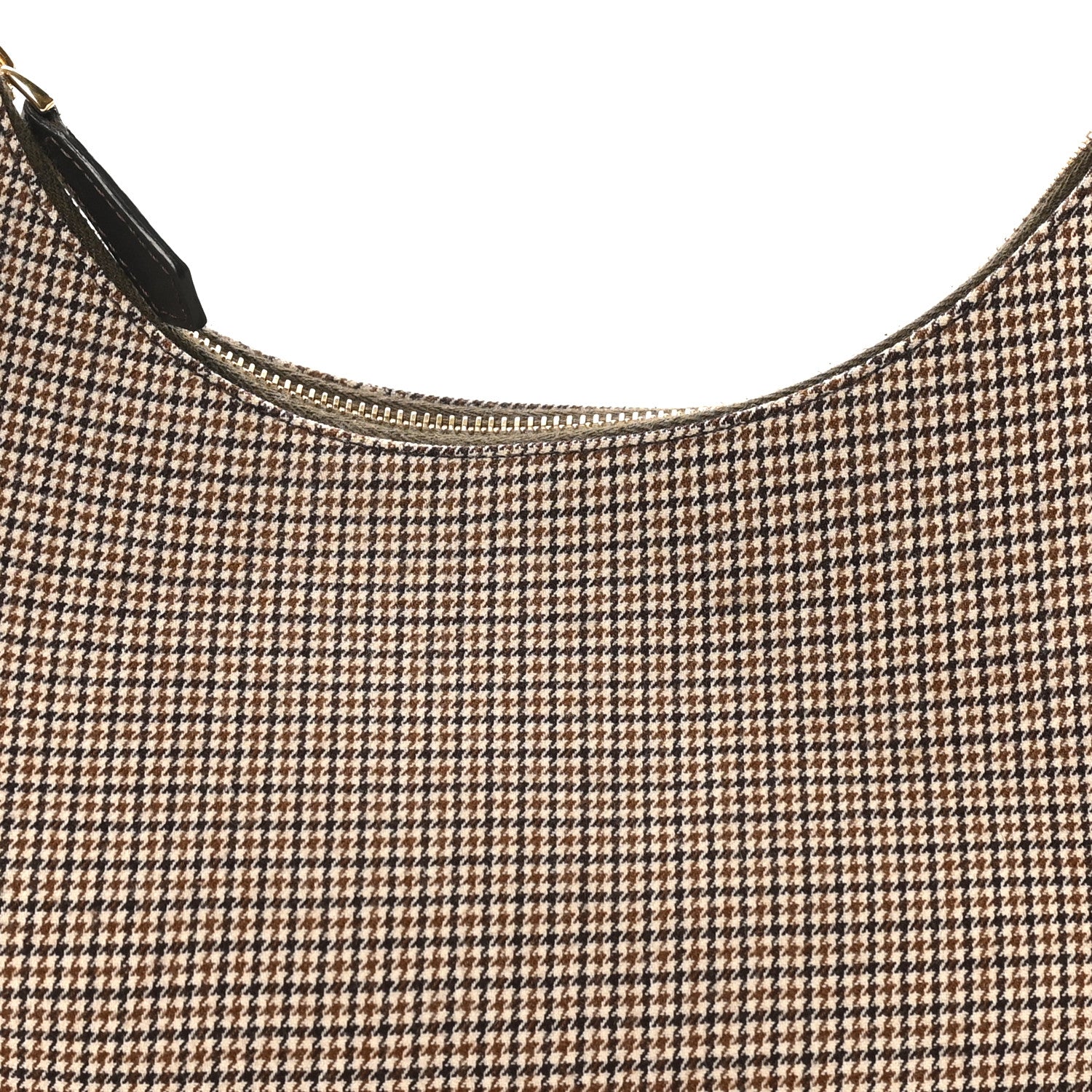 Fendi Wool Vitello Grace Small Houndstooth Small Fendigraphy Hobo Bag Beige Ebano 8 of 10