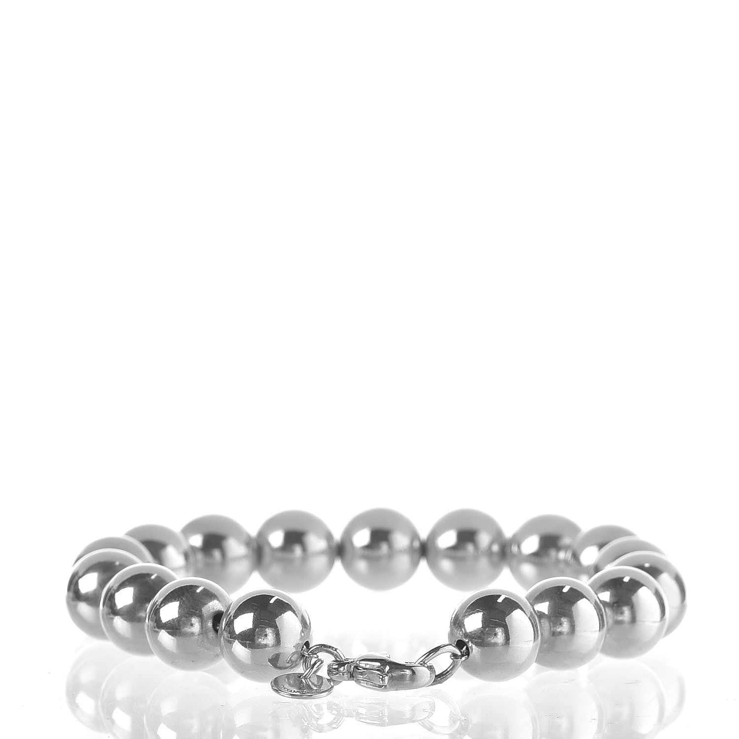 Tiffany Sterling Silver 10mm HardWear Ball Bracelet 3 of 4