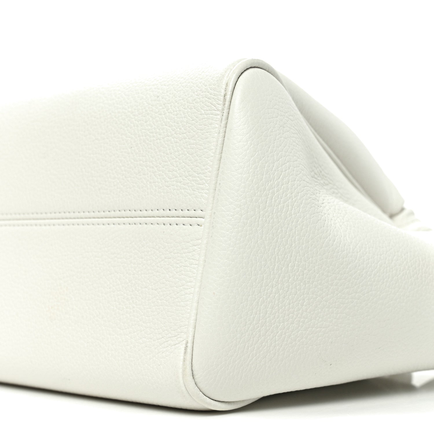 Celine Calfskin Cuir Small Triomphe Cabas Drawstring White 9 of 9