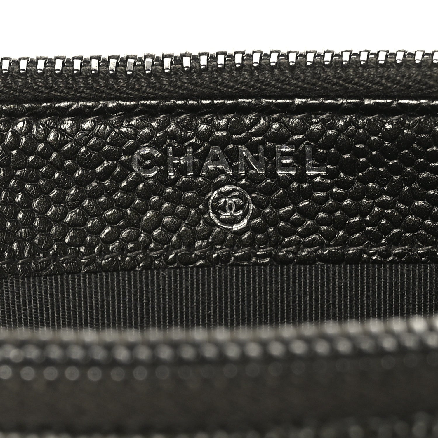 Chanel Metallic Caviar Quilted Small Clutch With Chain Dark Grey 6 of 10