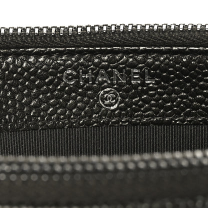 Chanel Metallic Caviar Quilted Small Clutch With Chain Dark Grey 6 of 10