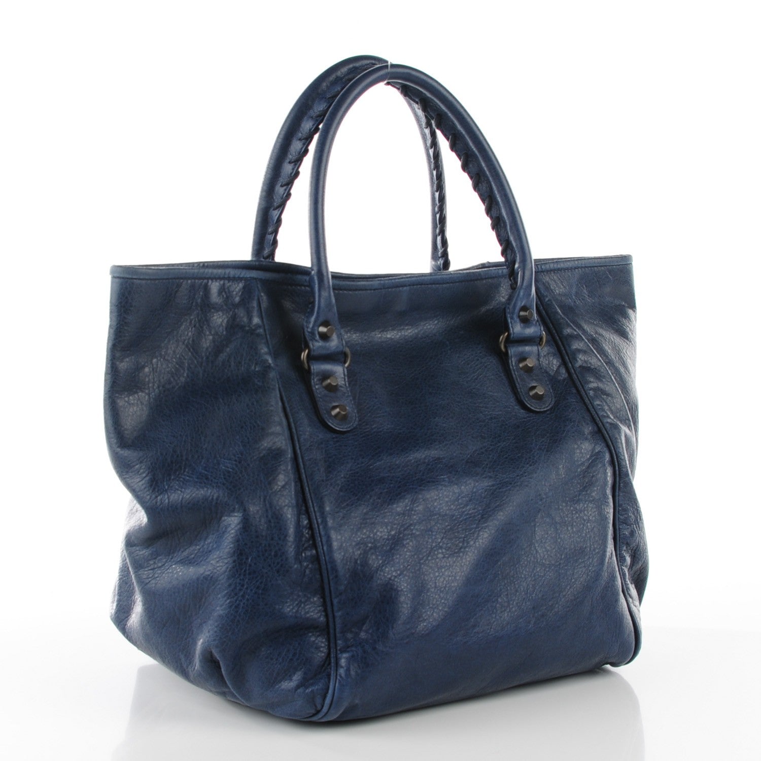 Balenciaga Agneau Classic Hardware S Sunday Tote Bleu Roi 3 of 10