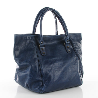 Balenciaga Agneau Classic Hardware S Sunday Tote Bleu Roi 3 of 10