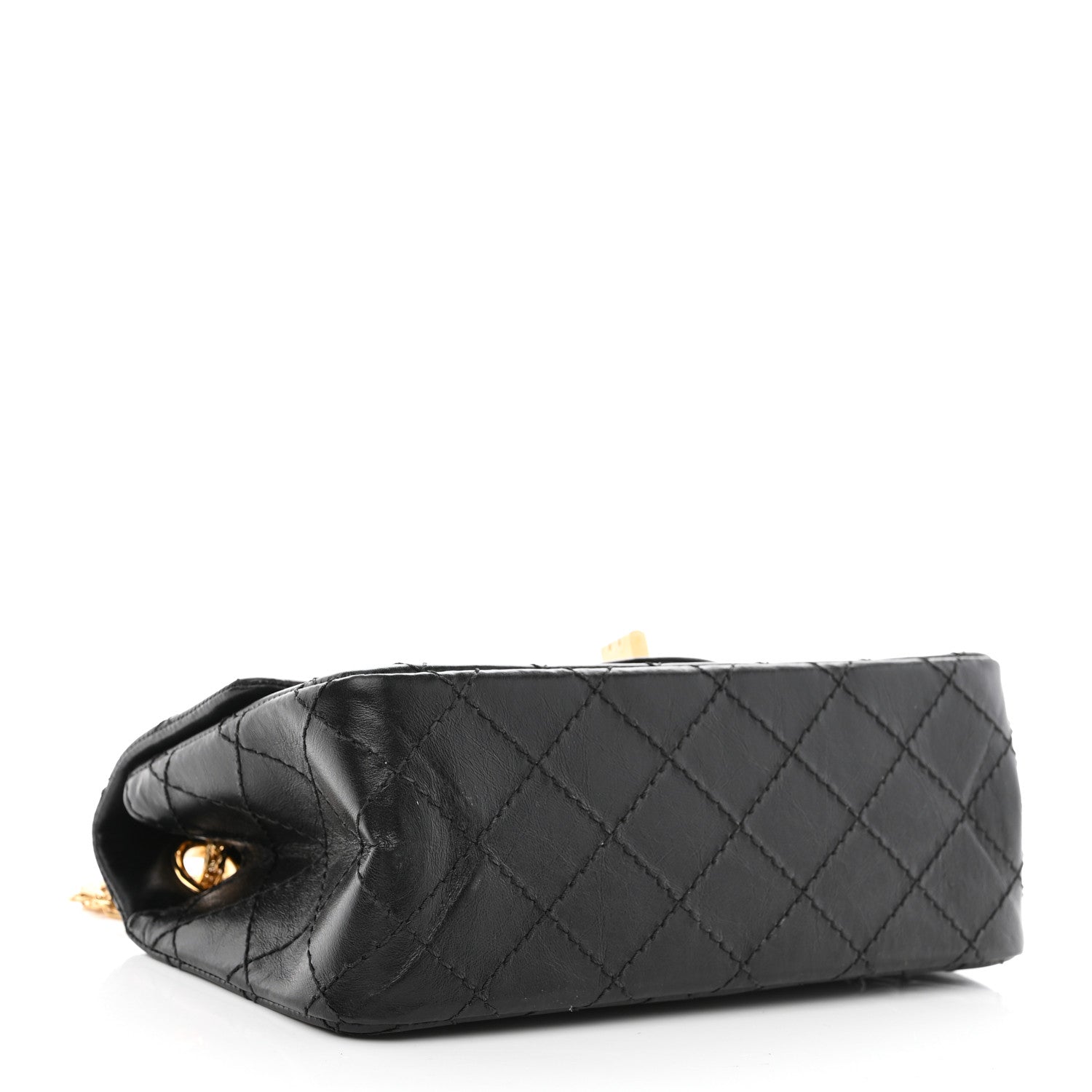 Chanel Aged Calfskin Quilted 2.55 Reissue Mini Flap Black 4 of 11
