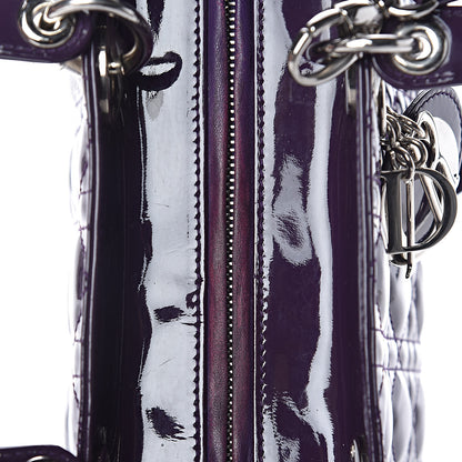 Christian Dior Patent Cannage Medium Lady Dior Purple 11 of 17