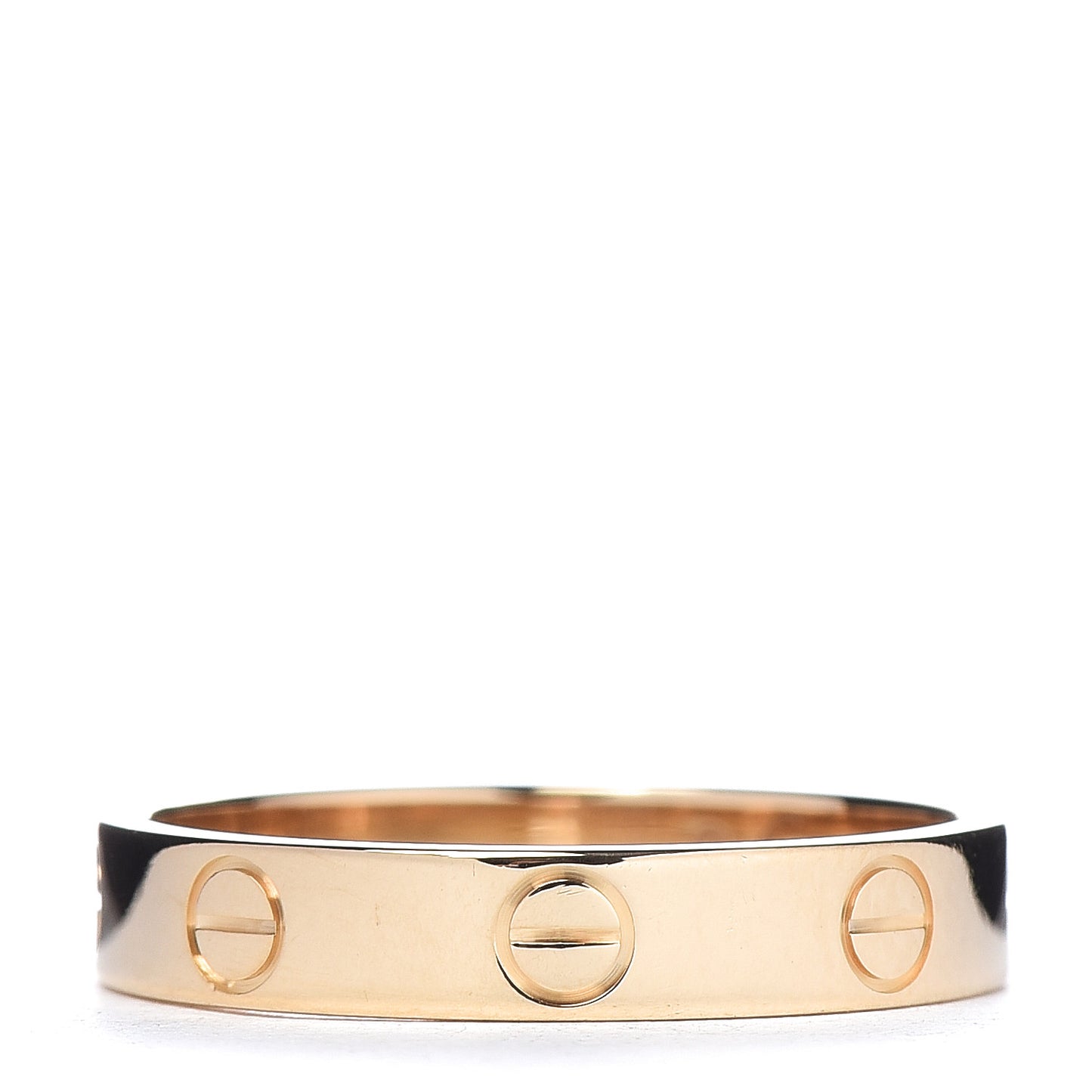 18K Yellow Gold 3.5mm LOVE Wedding Band Ring 54 6.75
