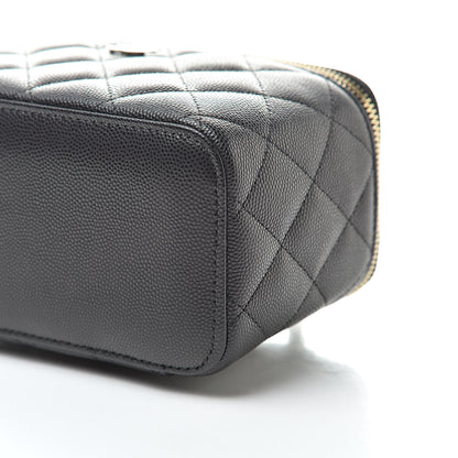 Chanel Caviar Quilted Small Vanity Case With Chain Black 10 of 11
